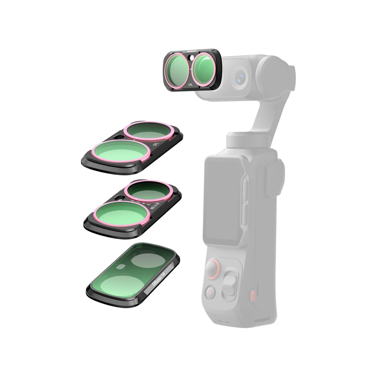 TELESIN CPL + VND 2-32 + 1/4 Black Mist Filters for Insta360 Luna Ultra-S5-FLT-85-TIS