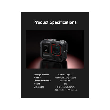 TELESIN Cage for Insta360 Ace Pro & Ace Pro 2-S6-FMS-32-TIS