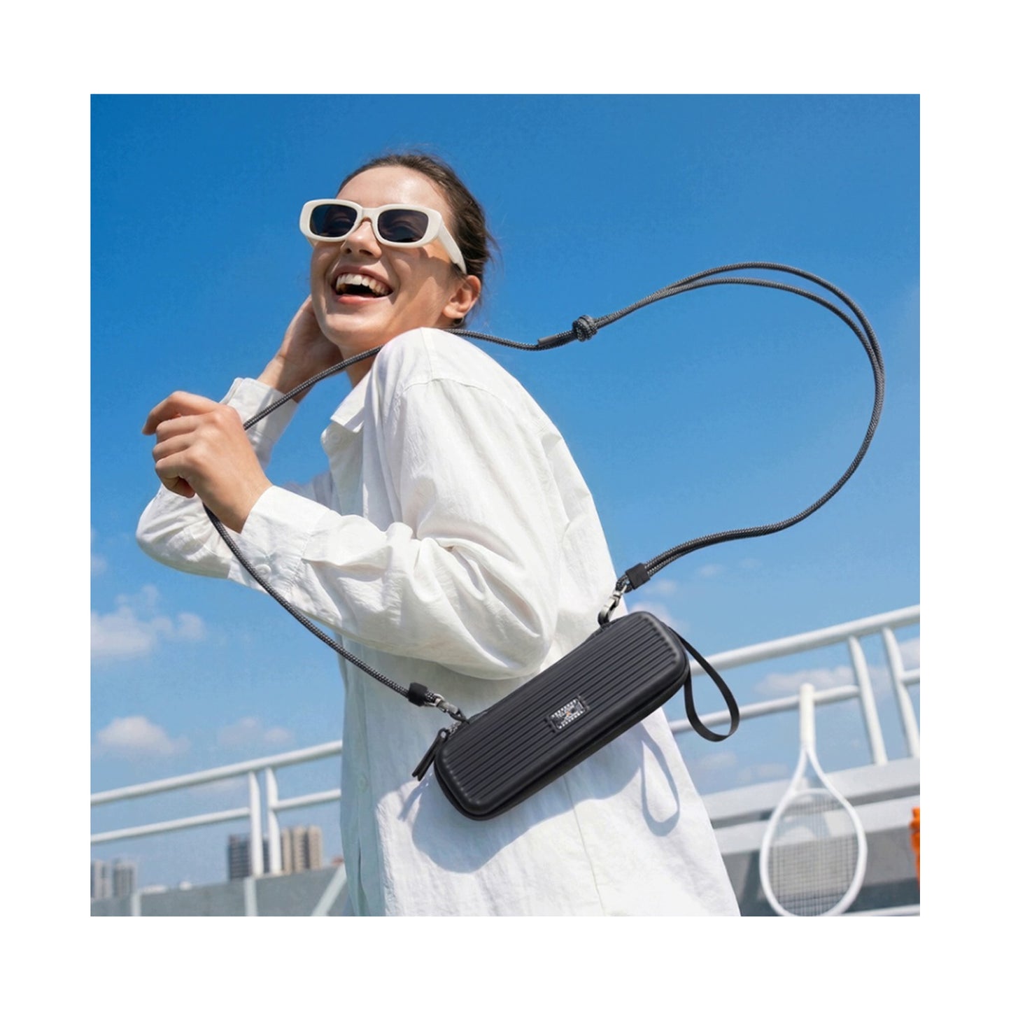 TELESIN DisAdv Carrying Case with Shoulder Strap for DJI Osmo Pocket 3 / 4-S6-PRC-26BK-TDJ