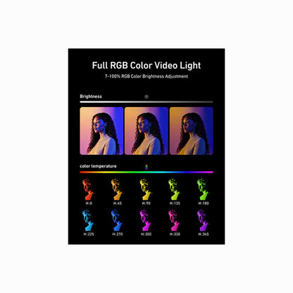 TELESIN MagFilm RGB Light with Cold Shoe