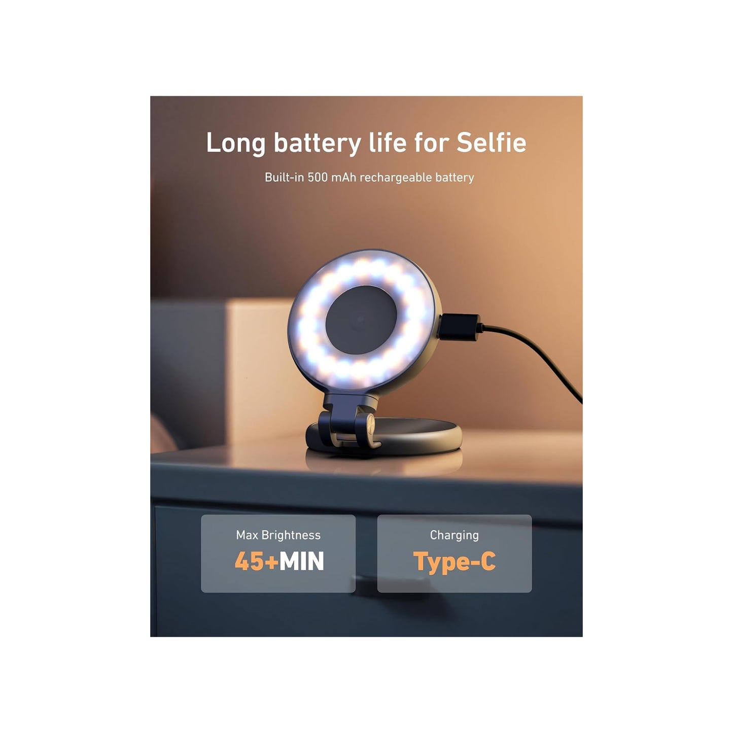 TELESIN Magnetic Selfie Stick Tripod with Selfie Light -P1-TSS-013