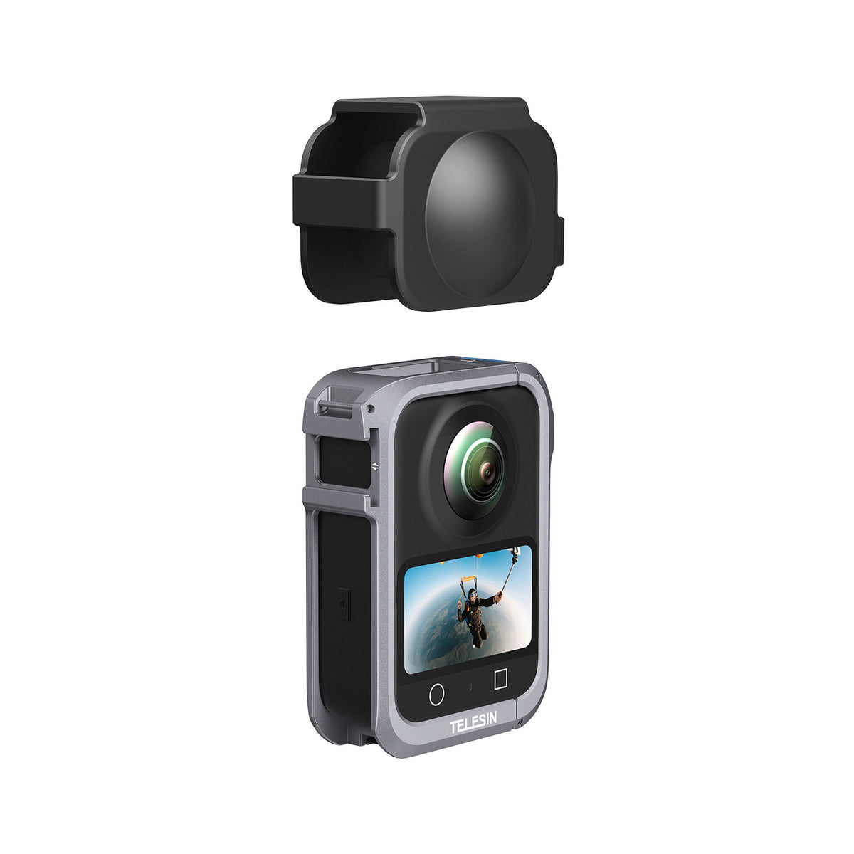 TELESIN Metal Cage with Lens Cover for DJI Osmo 360 — S6-FMS-30-TDJ
