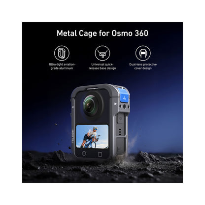 TELESIN Metal Cage with Lens Cover for DJI Osmo 360 — S6-FMS-30-TDJ