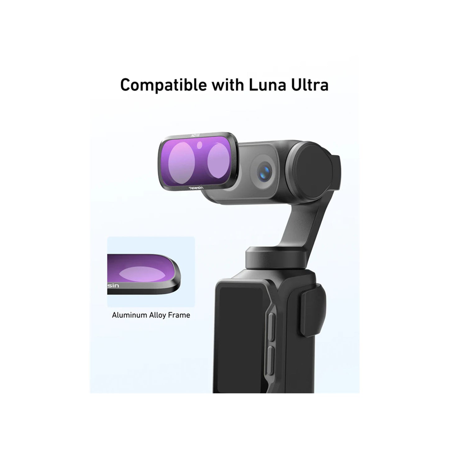 TELESIN ND Filter for Insta360 Luna Ultra, ND4 ND16 ND64 Filters Kit -S5-FLT-82-TIS