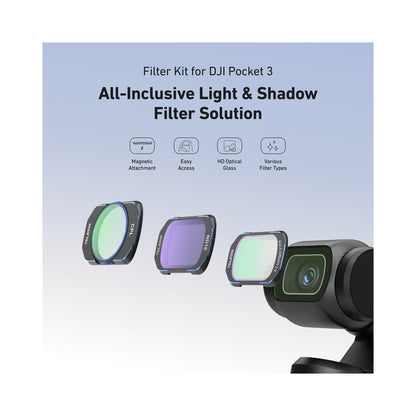 TELESIN ND & CPL Pro Creator 4-Filter Kit for DJI Osmo Pocket 3/4