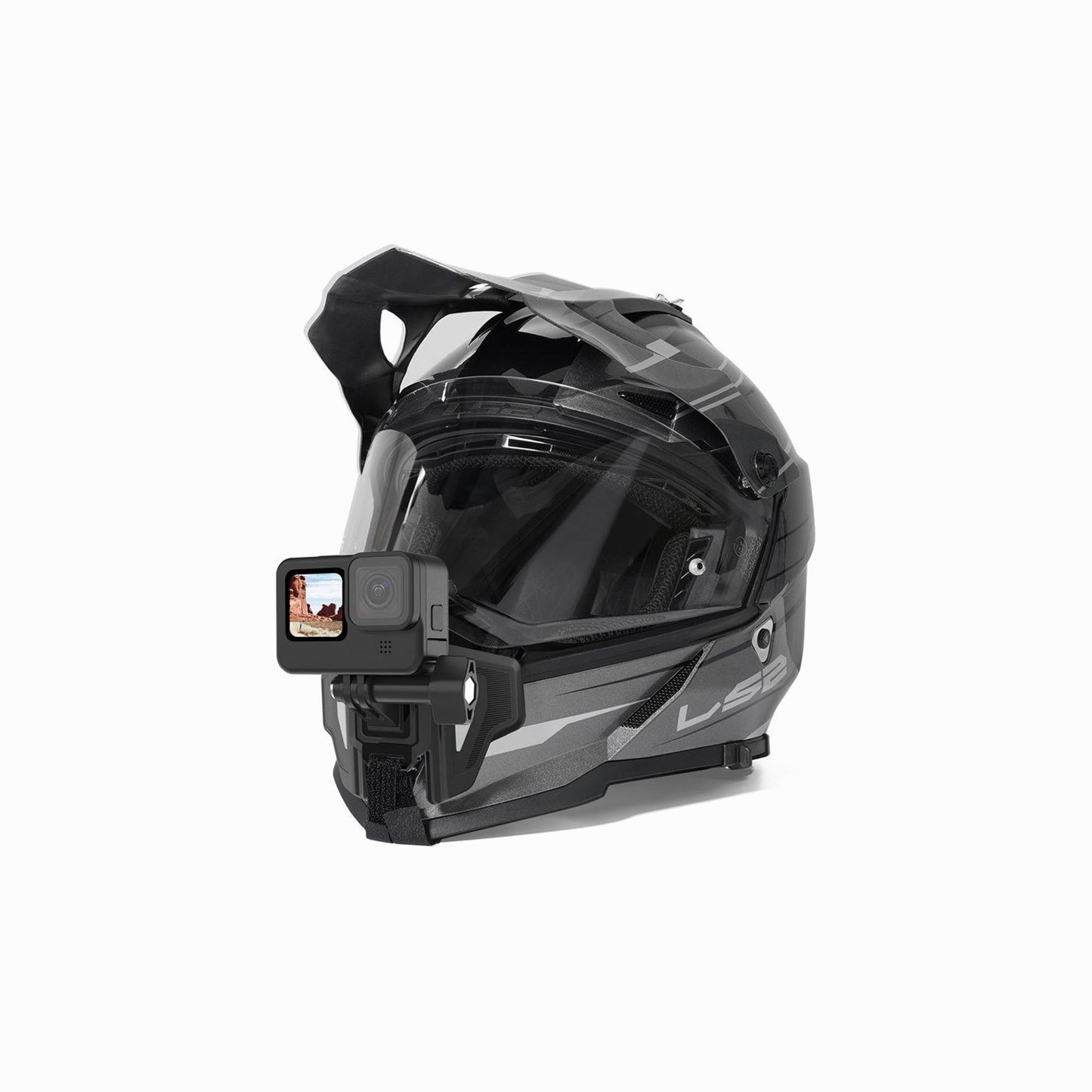 TELESIN Second Generation Motorcycle Helmet Mount Strap Flodable Front (GP-HBM-MT2-YH))