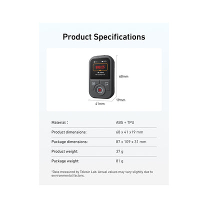 TELESIN T13 Bluetooth Remote Control for Select DJI Osmo Cameras
