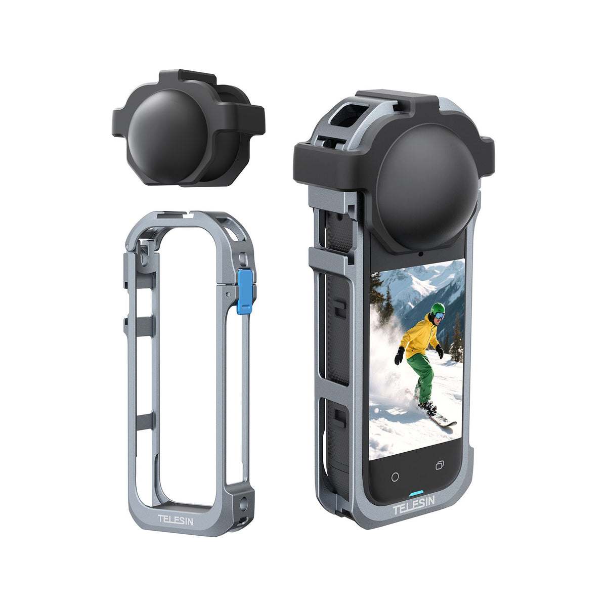 TELESIN Utility Frame Metal Cage for Insta360 X5 — S6-FMS-19-TIS