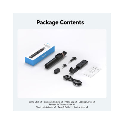 TELESIN Vlog Remote Selfie Stick for Action Cameras and Smartphones — S1-CSS-08