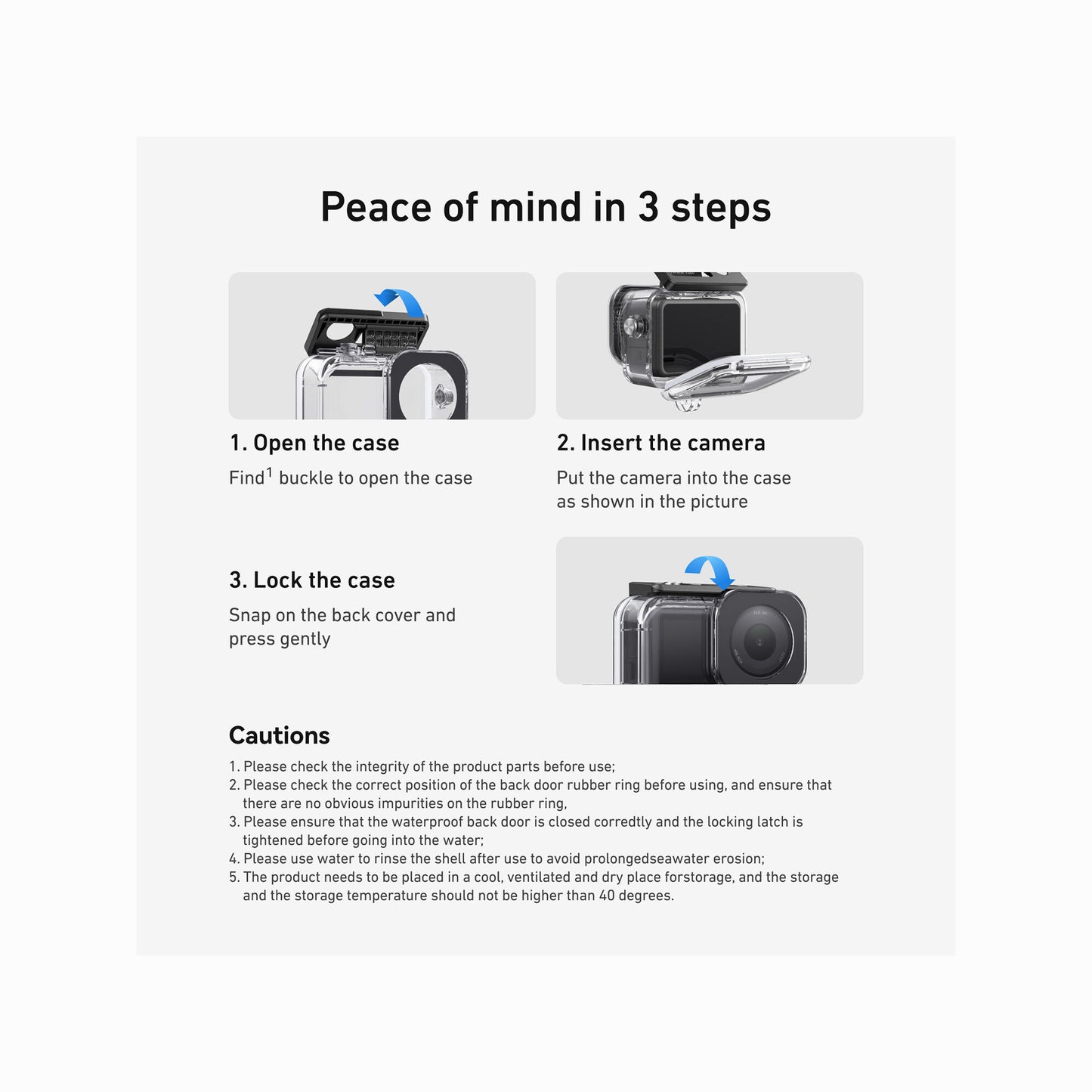 TELESIN Waterproof Case for DJI Osmo Action 6