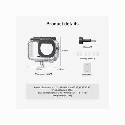 TELESIN Waterproof Case for DJI Osmo Action 6