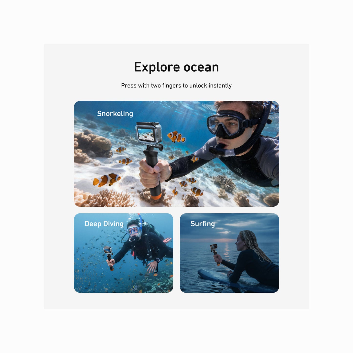 TELESIN Waterproof Case for DJI Osmo Action 6