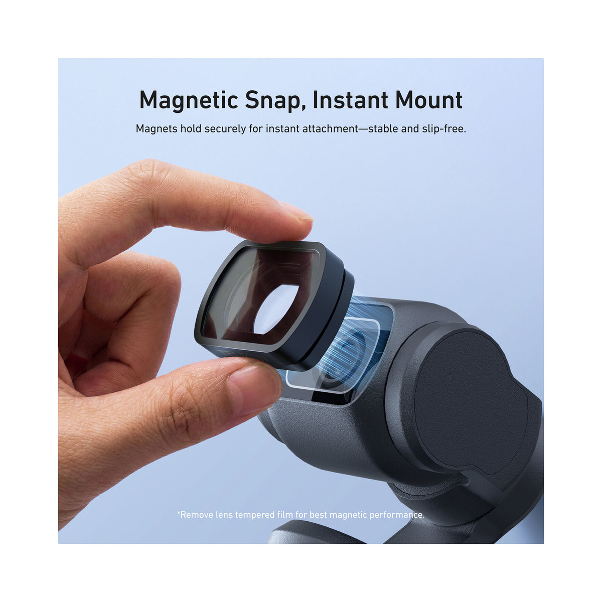 TELESIN Wide-Angle Lens for DJI Osmo Pocket 3 & 4 — S5-FLT-48-TDJ