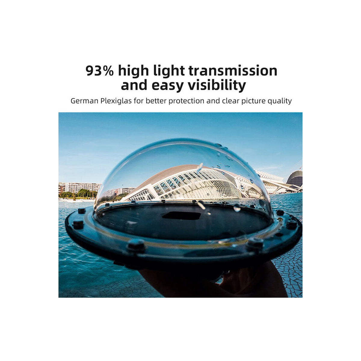 TELESIN 6INCH DOME PORT FOR GOPRO 9/10/11