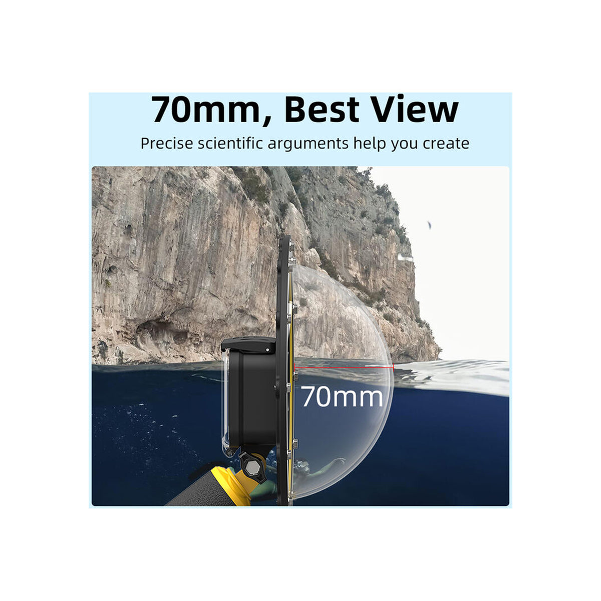 TELESIN 6INCH DOME PORT FOR GOPRO 9/10/11