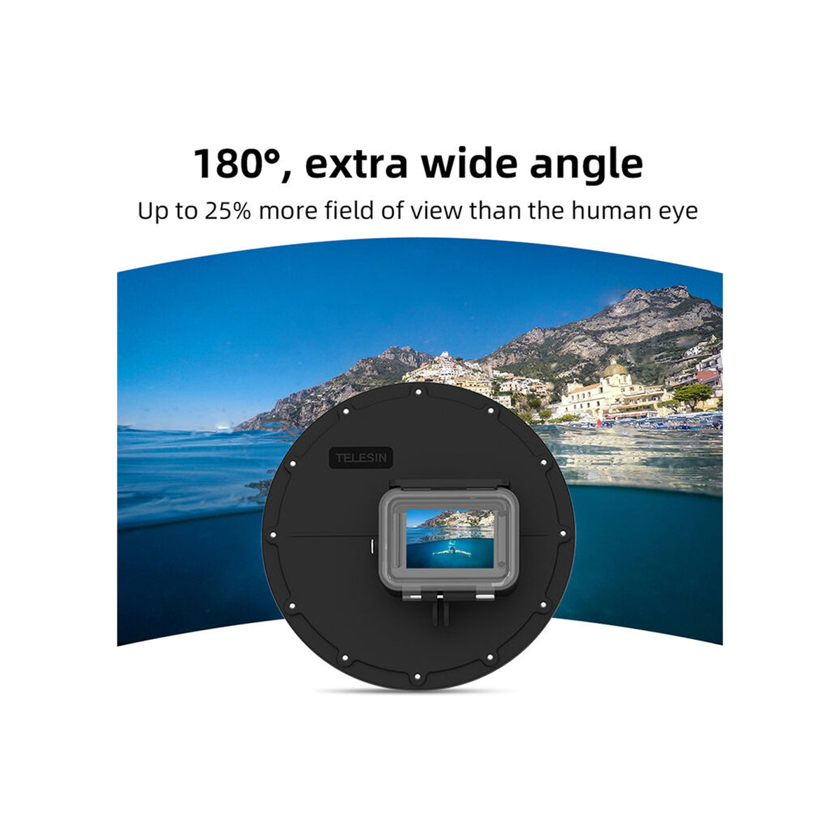 TELESIN 6INCH DOME PORT FOR GOPRO 9/10/11