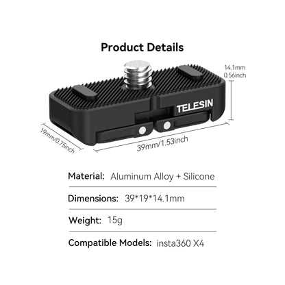 TELESIN DUAL MOUNT ADAPTER FOR INSTA360X4(S7-JBK-05)