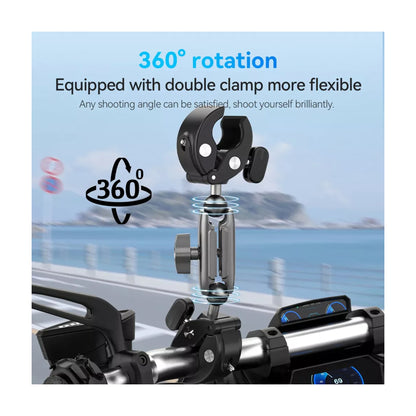 TELESIN Double-headed Crab Clamp Bike/Moto Pipe Clamp (GP-HBM-001-D)
