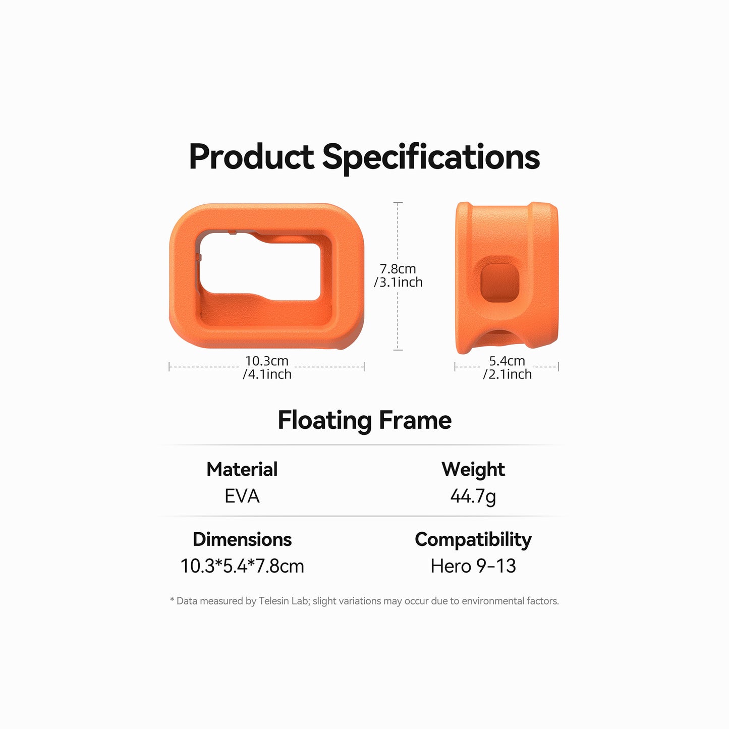 TELESIN Floating Protective Frame for GoPro HERO13/12/11/10/9 Black(S4-FHG-07-TGP)