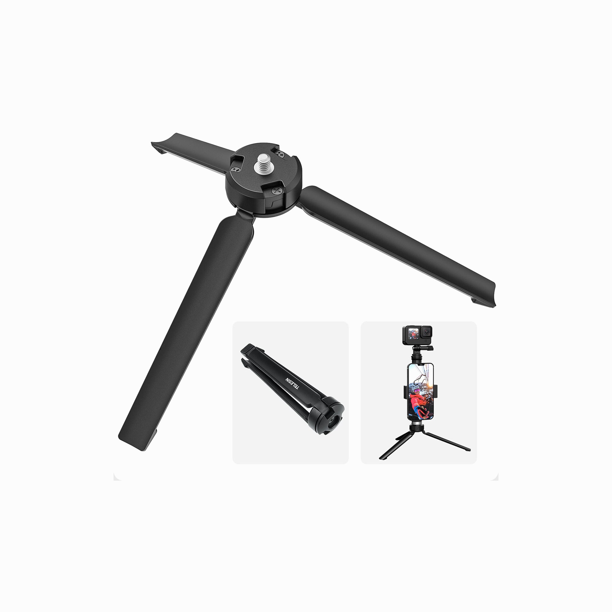 TELESIN Folding Aluminum Tabletop Tripod (GP-AAT-003-DZ)