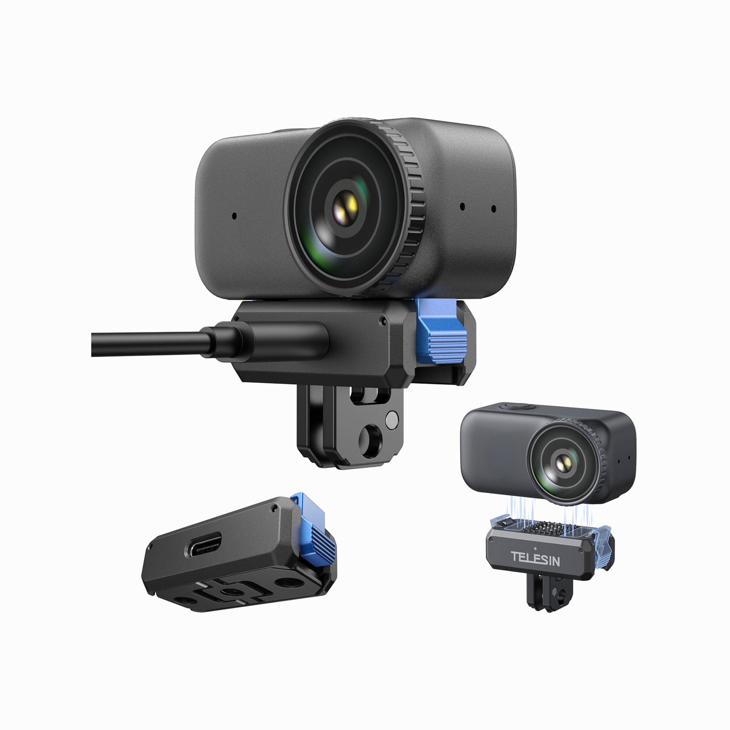 TELESIN Magnetic Quick-Release Charging Adapter Mount (S7-JBK-17-TDJ)