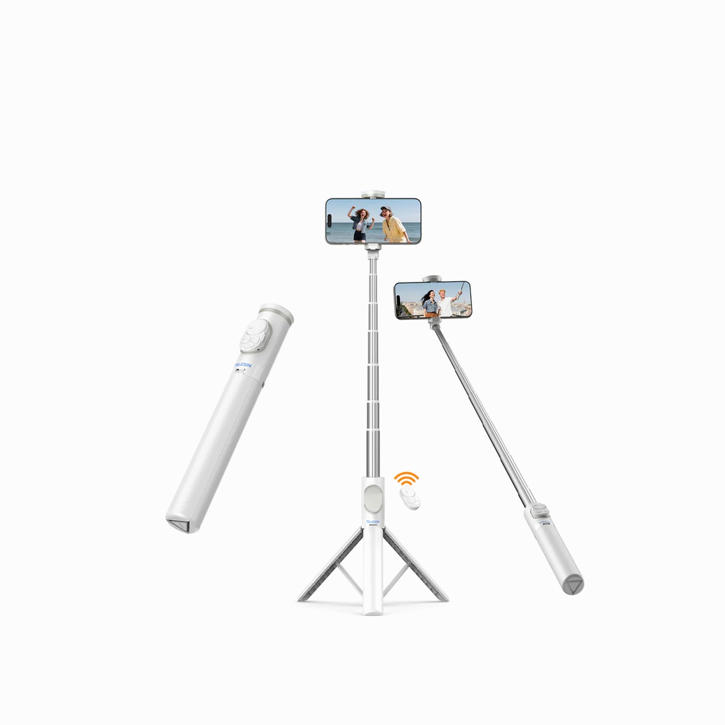 TELESIN 51inch/1.3M Long Selfie Stick Tripod with Remote (PI-TSS-001)