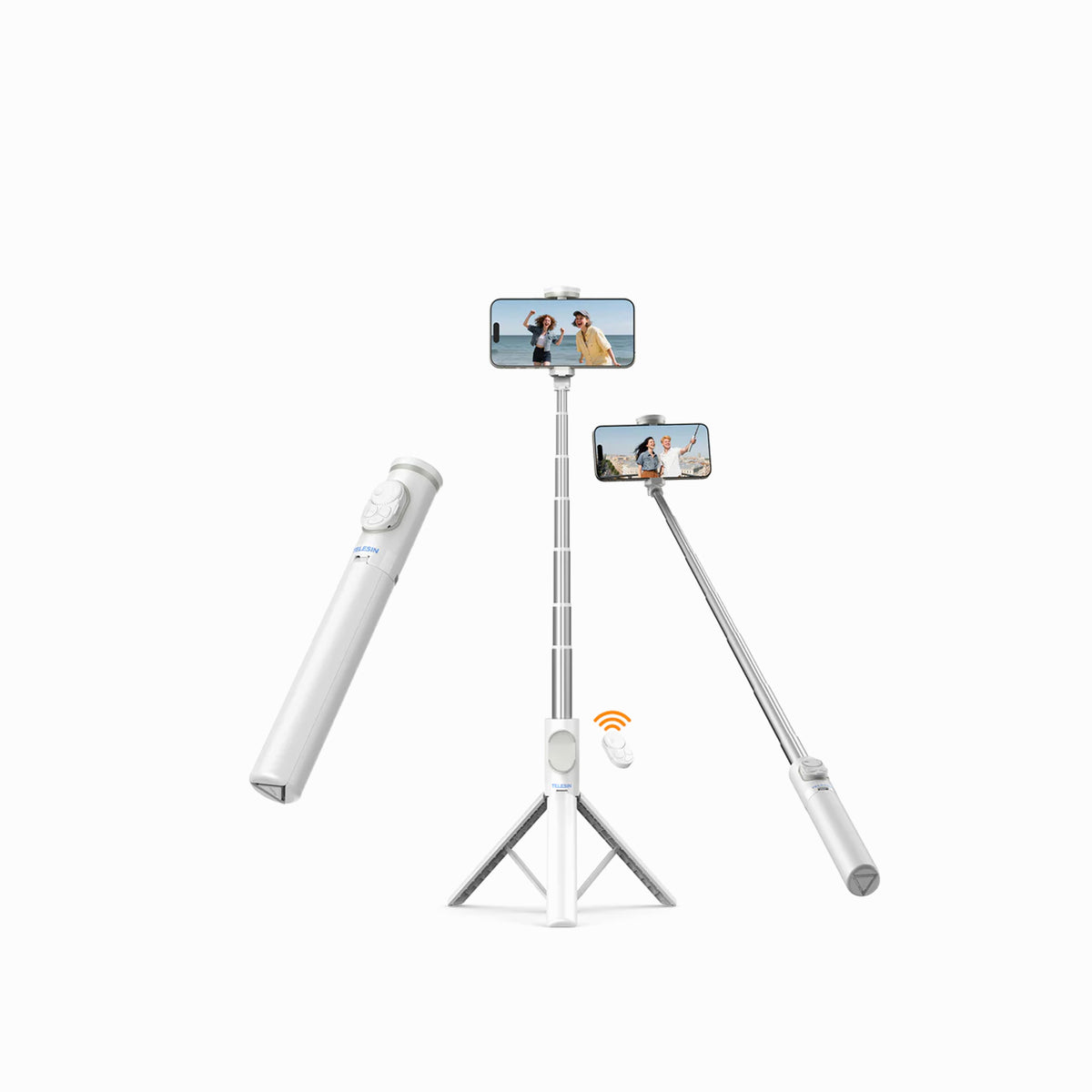 TELESIN 51inch/1.3M Long Selfie Stick Tripod with Remote (PI-TSS-001)