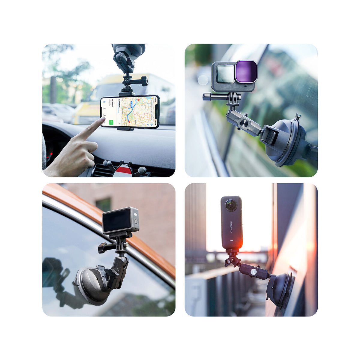 TELESIN POWER SUCTION CUP MOUNT WITH PHONE CLIP(TE-SUC-012)