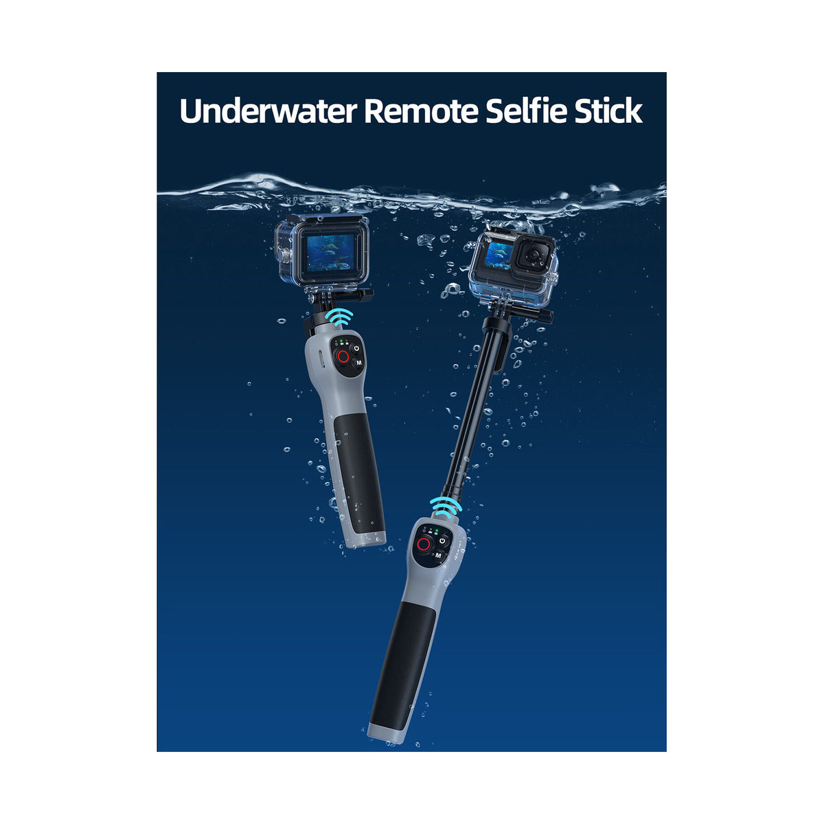 TELESIN Underwater Remote-Control Selfie Stick for Gopro 13/12/11/10/9/8 (GP-WBT-001)