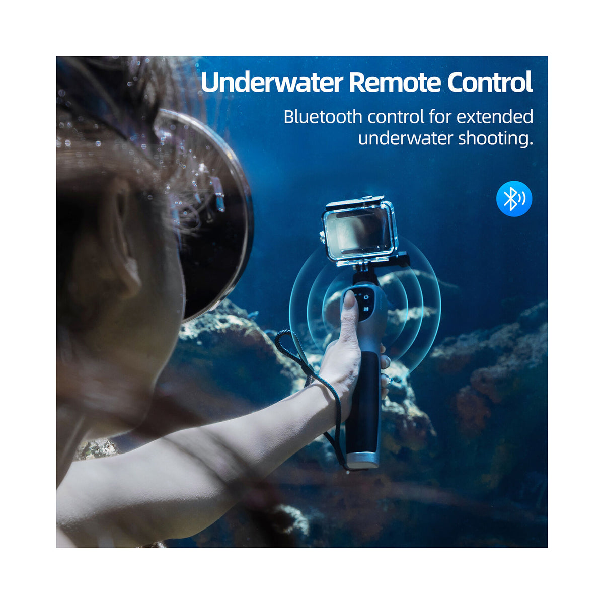 TELESIN Underwater Remote-Control Selfie Stick for Gopro 13/12/11/10/9/8 (GP-WBT-001)