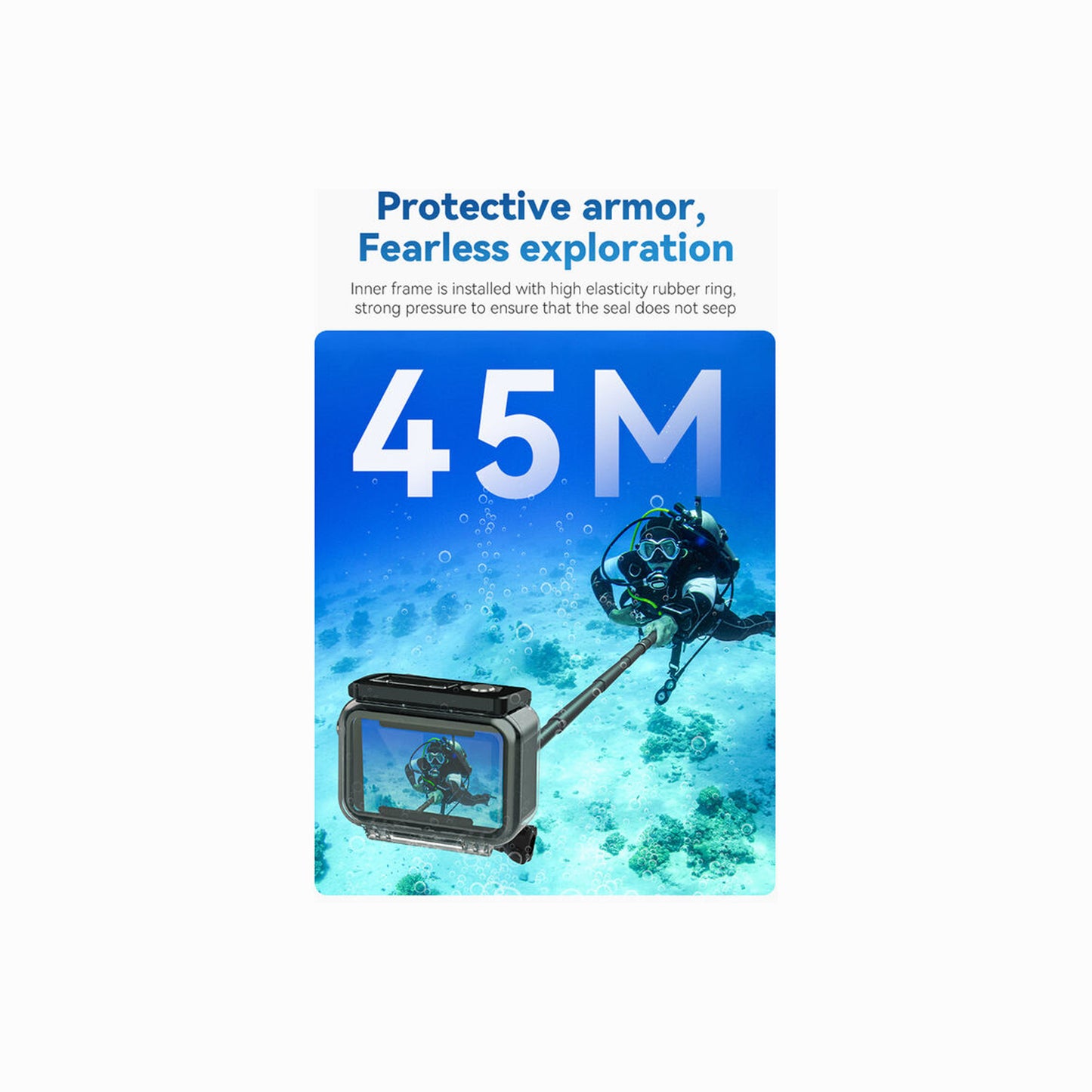 TELESIN Waterproof Case for DJI OSMO ACTION 3/4/5(OA-WTP-003)