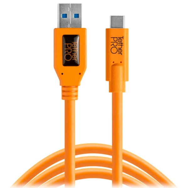 TETHER TOOLS CABLE USB3.0 CABLE USB TO USB-C /15"(4.6M)(CUC3215)-ORG