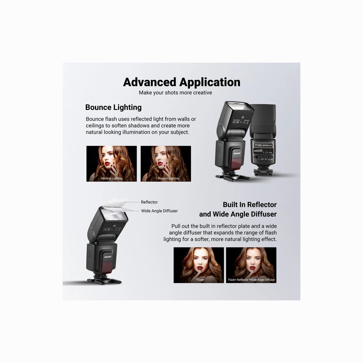 NEEWER TT560 Manual Speedlite Flash for DSLR & Mirrorless Cameras