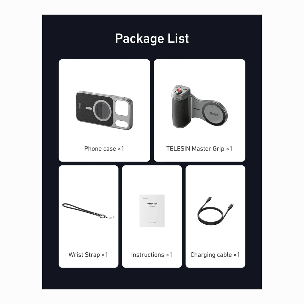 TELESIN Master Grip for iPhone 17 Pro/Pro Max (SKU: P5-MCS-11-TIP)