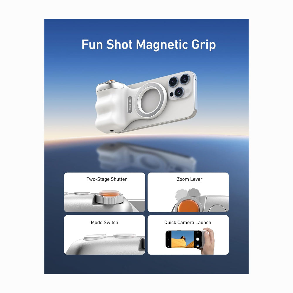 TELESIN Fun Shot Magnetic Grip for Phone (P5-MP-001WH)