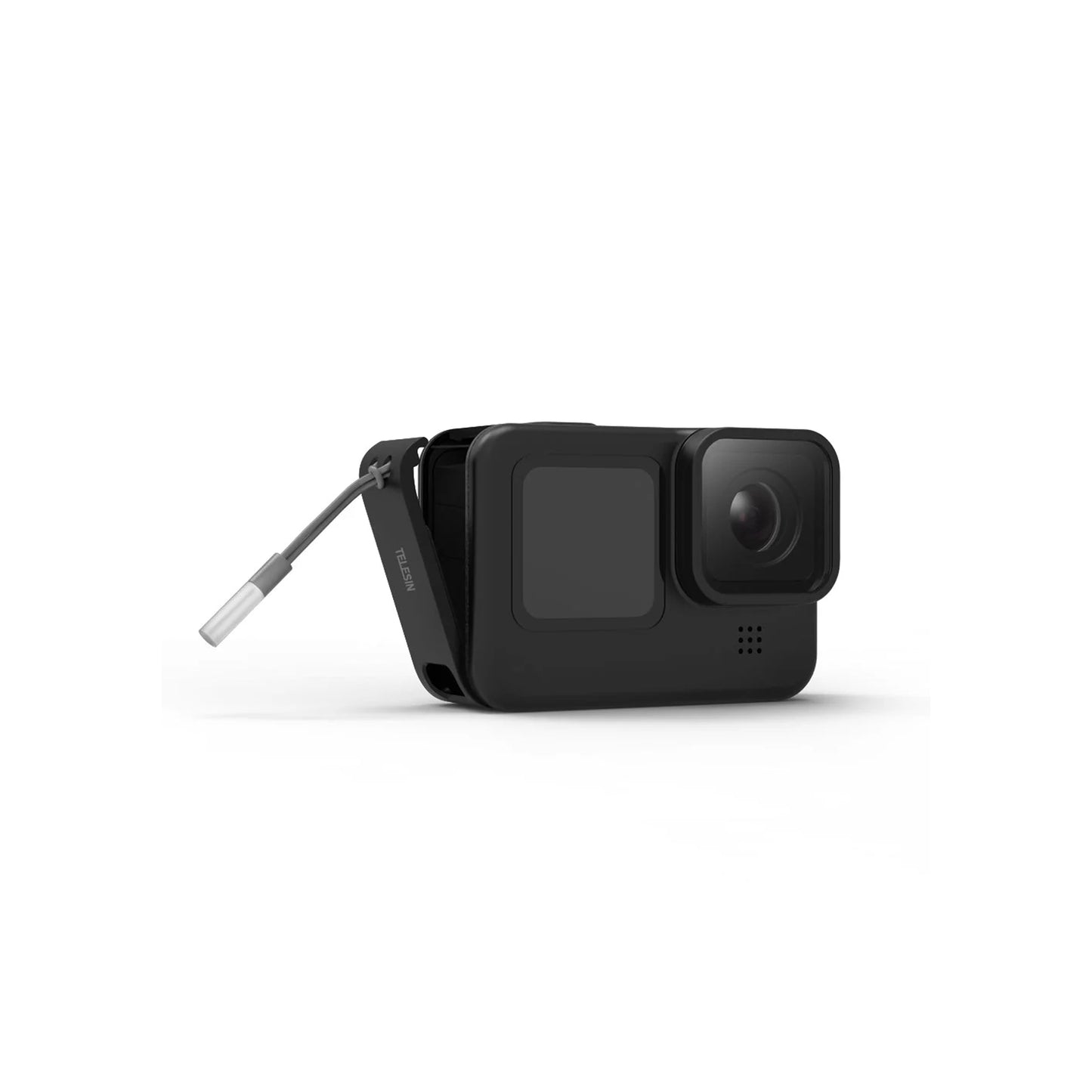 TELESIN Battery Door with Charging Port for GoPro HERO13/12/11/10/9 – Black