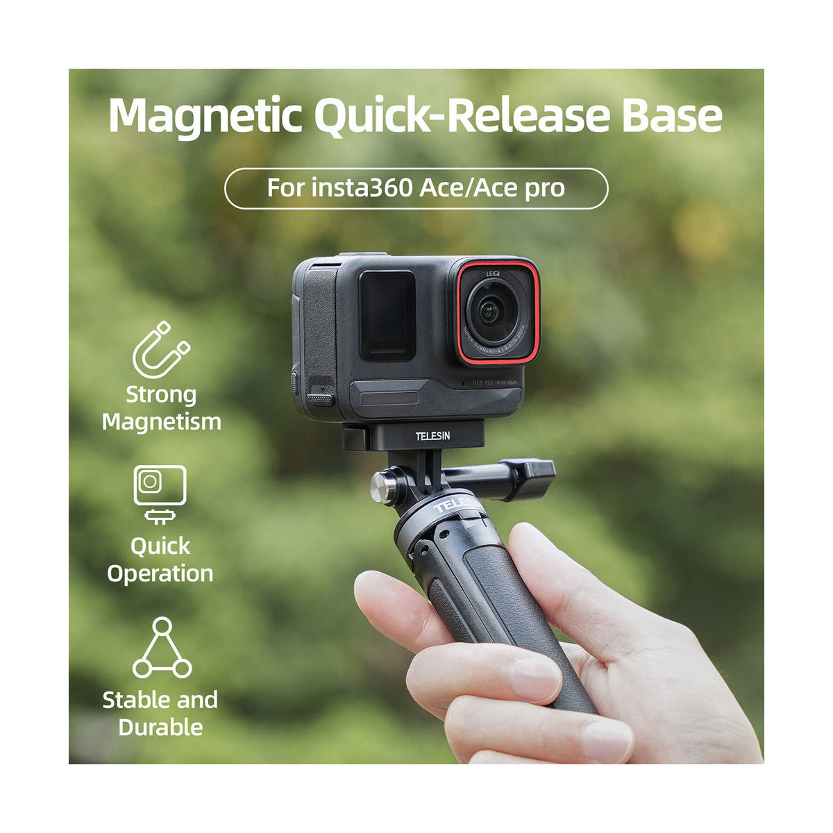 Telesin Two-Claw Magnetic Base Insta360 Ace / Ace Pro(S7-JBK-06-TIS)