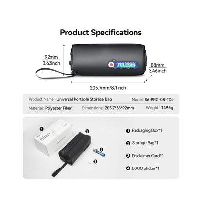 Telesin Universal Portable Storage Bag Compatible with Osmo Pocket3( S6-PRC-08-TDJ)