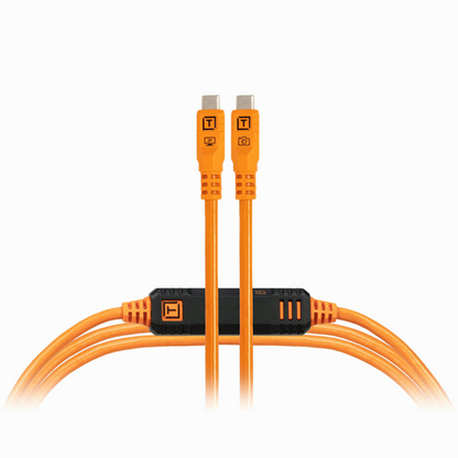 Tether Tools TetherPro Optima USB-C Cable (15', High-Visibility Orange) SKU: CUC15G2-ORG