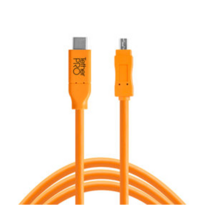 TETHER PRO USB-C CABLE USB-C TO MINI -B 8-PIN CUC2515-ORG