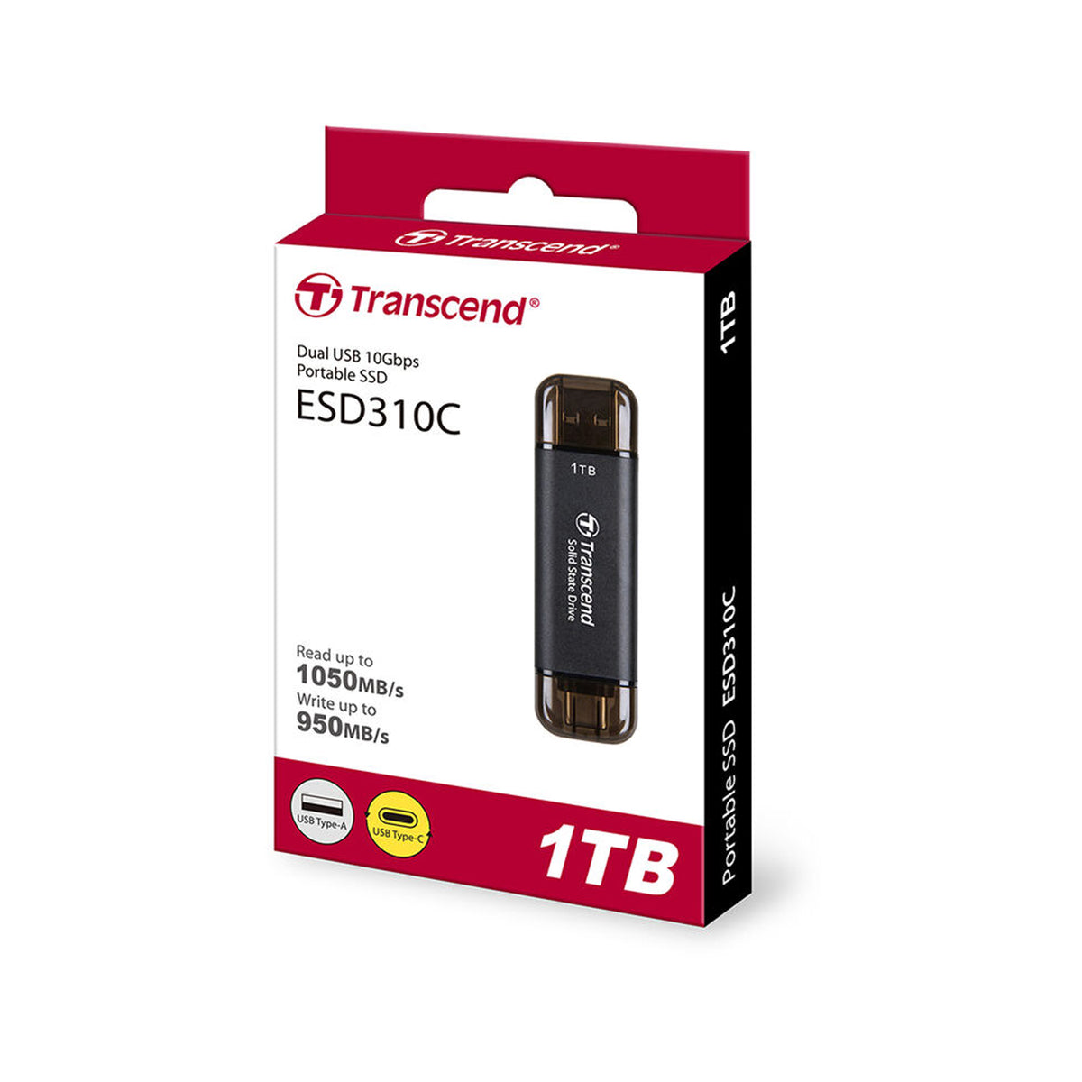 Transcend 1TB ESD310 USB 3.2 Gen 2 Portable SSD (Black)