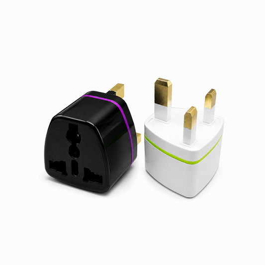 UK 3-Pin Travel Plug Adapter to Universal Socket