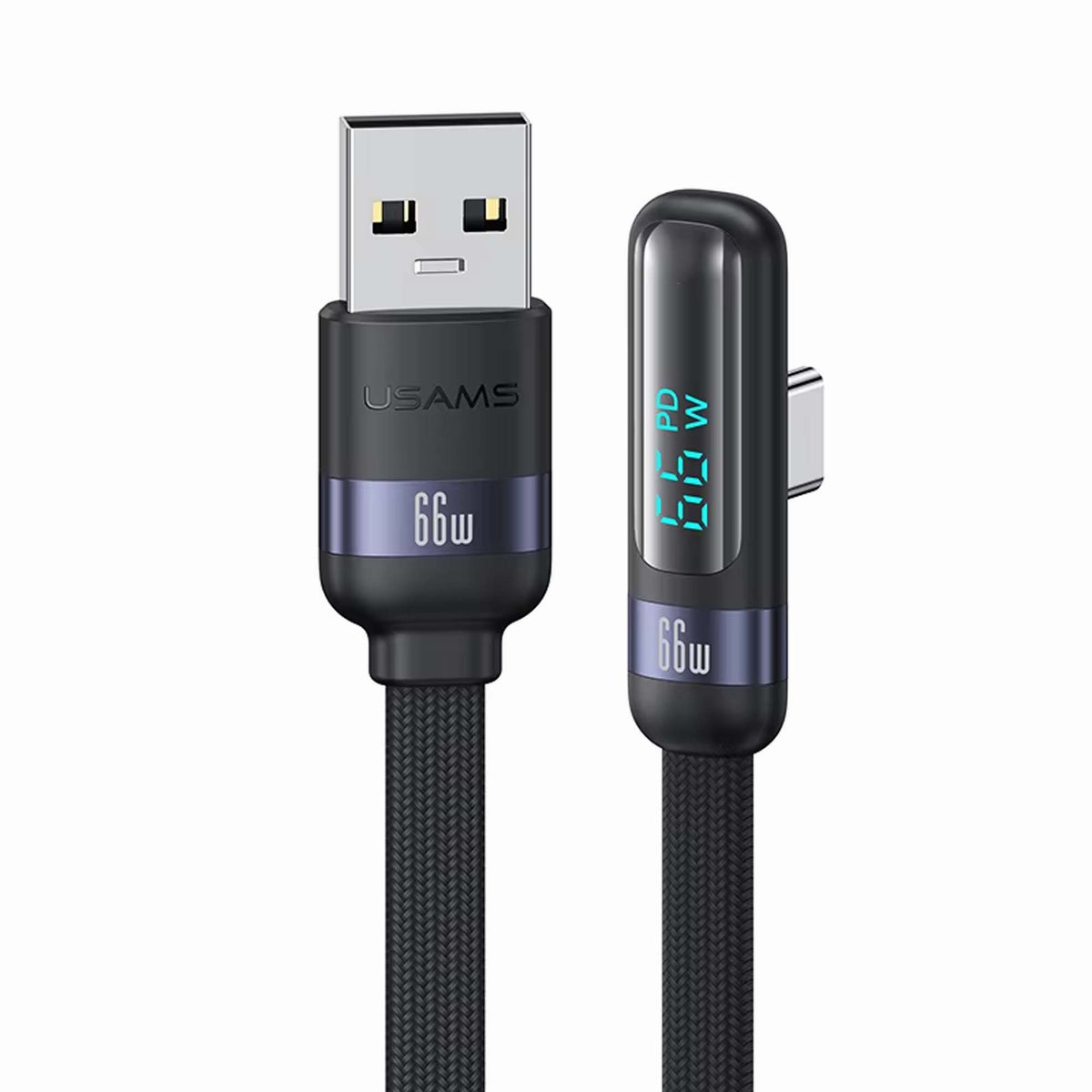 USAMS A-C Right Angle Cable Black 1.2M USSJ652
