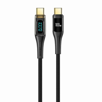 USAMS C-C Transparent Braided Cable 100W 4M USSJ590