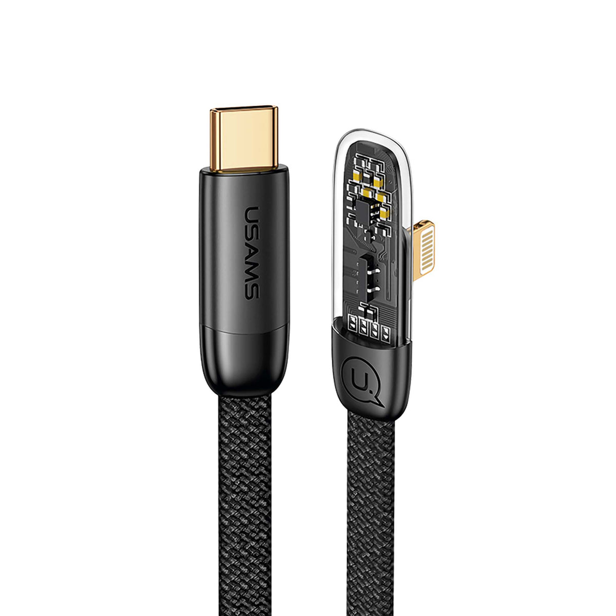 USAMS C-Lightning Right Angle Transparent Cable USSJ583