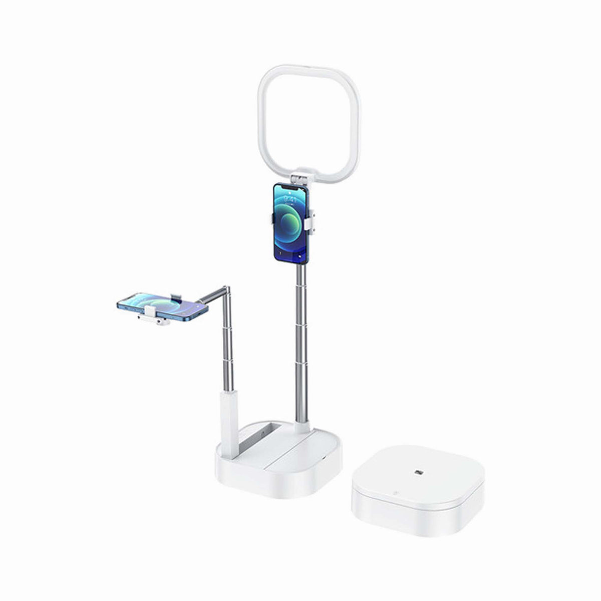 USAMS Double phone holder with LED lamp white ZB24001 US-ZB240