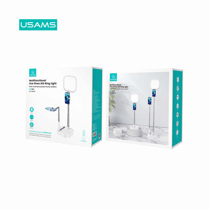 USAMS Double phone holder with LED lamp white ZB24001 US-ZB240