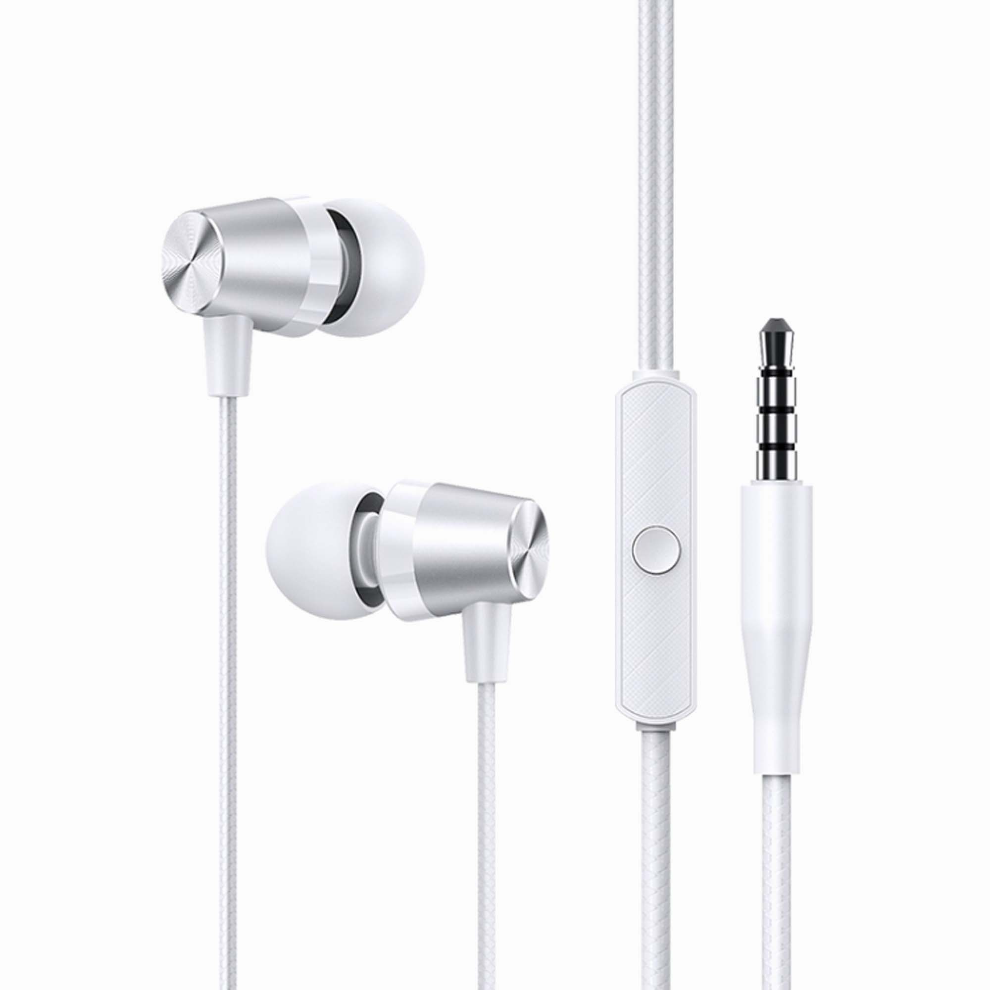 USAMS Earphones with Microphone EP-42, 3.5mm, 1.2m, White