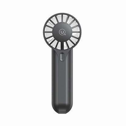USAMS Handheld Fan High Speed Desk Fan USB Rechargeable Portable Cooling Fan Black ZB288B