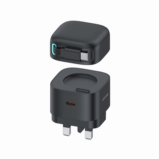 USAMS PD 35W Dual Output Lightning+C Retractable Cable Module CC211 BLACK